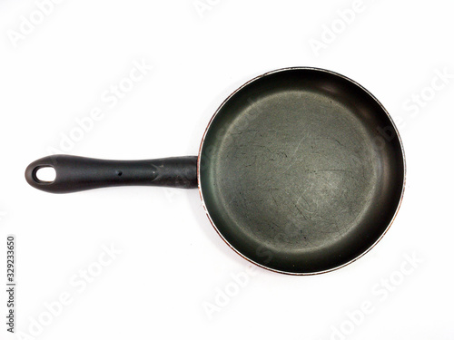 Top black pan on a white background.