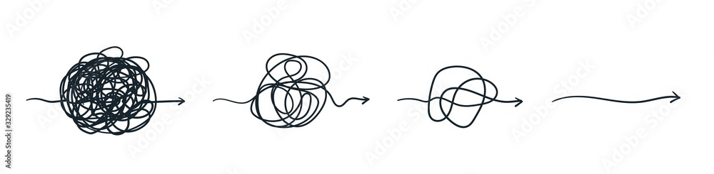 Complex line. Complicated way. Messy ball concept. Loading idea vector process. Complex line. Complicated way. Messy ball concept. Loading idea vector process.