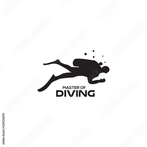 Diver club icon logo design vector template