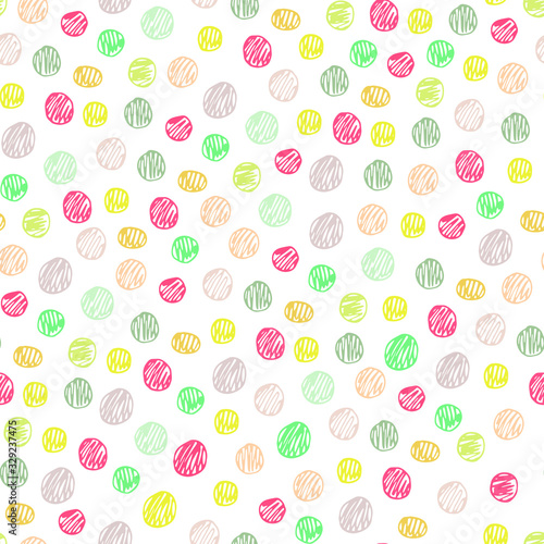 seamless pattern with colored balls. Endless abstract texture