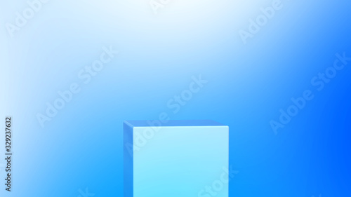 Minimal Podium Abstract. Soft pastel gradient background. empty space studio room with pedestal showcase tablecloth for display product ad website. 3D illustration