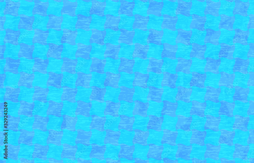 背景素材：水色の和紙と和柄