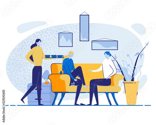 Woman Visiting Beauty Salon, Service for Girl Doing Pedicure, Interior for Girls, Grooming Place, Club for Female Characters, Fashion, Spa Body Care Cartoon Flat Vector Illustration.