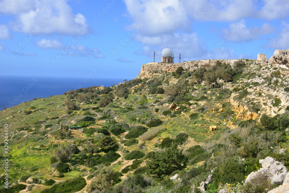 Dingli cliffs in Malta in March