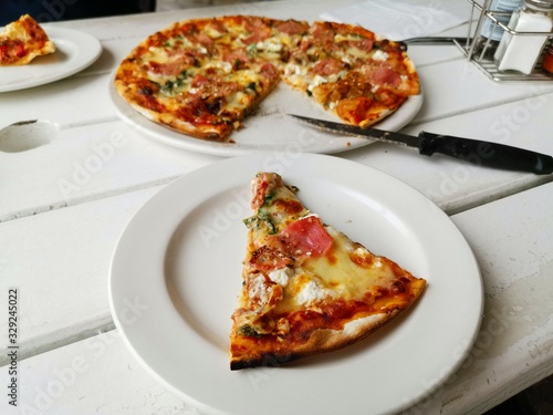 pizza with tomatoes and olives