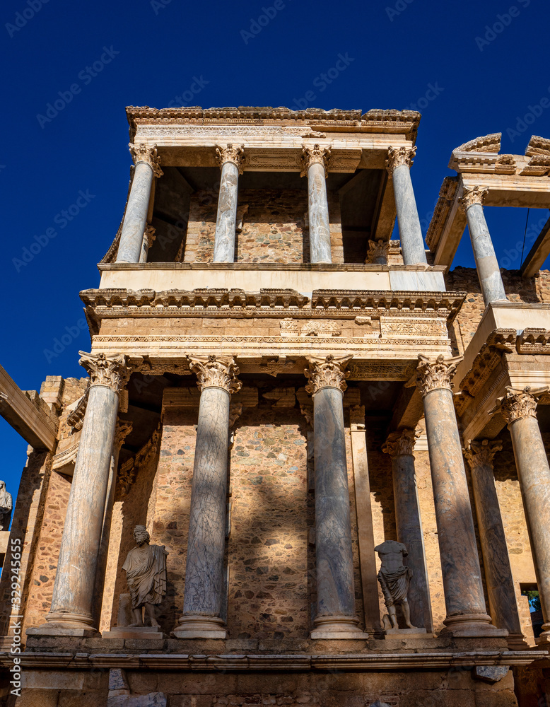 Roman Amphitheatre in Merida, Augusta Emerita in Extremadura, Spain Roman Amphitheatre in Merida, Augusta Emerita in Extremadura, Spain