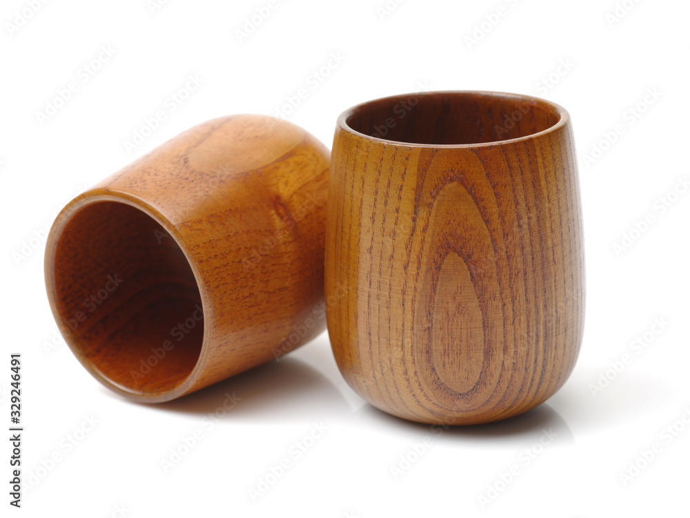 wood craft (cups, bowl, spoons, scoops) on white background wood craft (cups, bowl, spoons, scoops) on white background