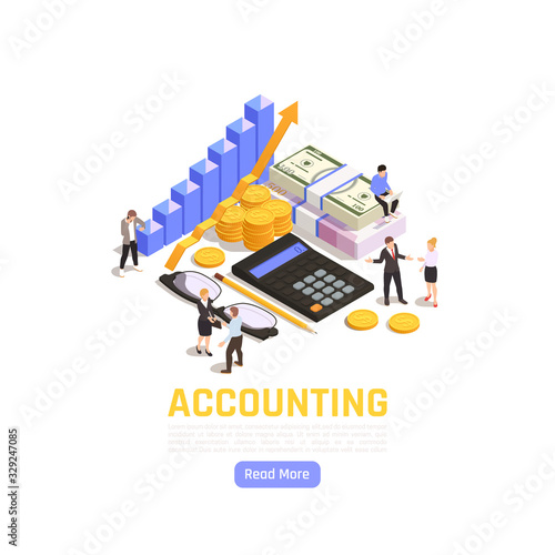 Accounting Isometric Vector Illustration