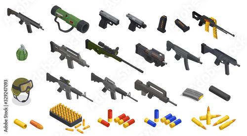 Isometric Army Weapons Collection