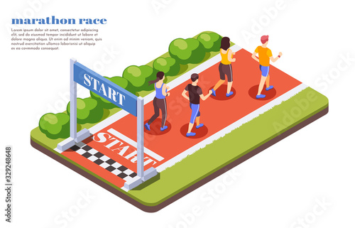 Jogging Isometric Composition