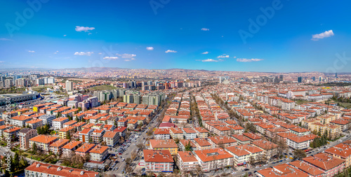 Ankara/Turkey-March 20 2019: Panoramic Ankara view with Bahcelievler and Emek districts photo