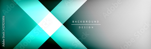 Abstract background - squares and lines composition created with lights and shadows. Technology or business digital template