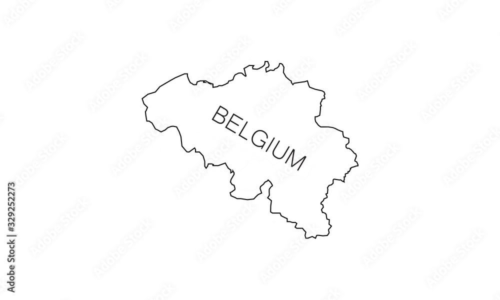 Belgium outline map national borders country shape Belgium outline map national borders country shape
