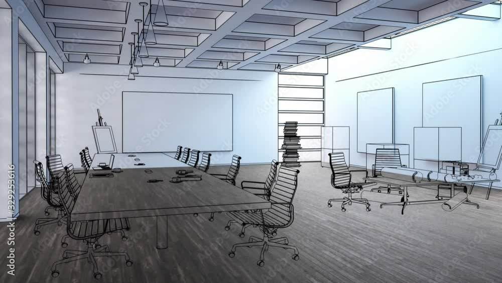 Meeting & Presentation Area - loopable 3D visualization Meeting & Presentation Area - loopable 3D visualization