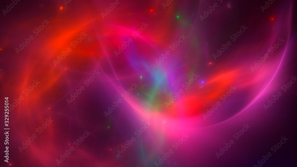 Fractal 3D rendering abstract and shiny background