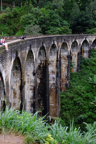 Nine arch bridge in Sri Lanka. Demodara