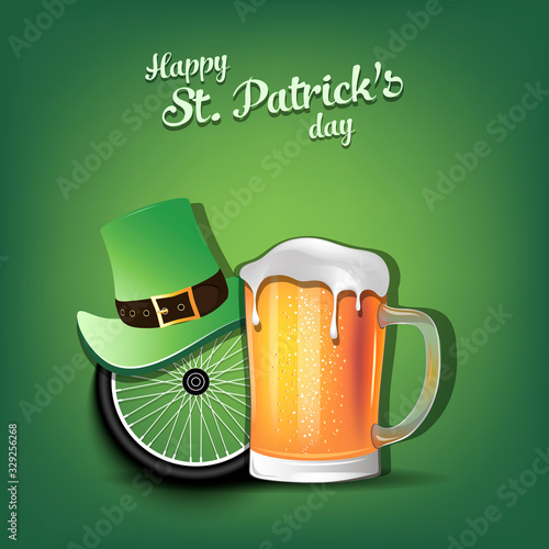 Happy St. Patricks day and bicycle wheel
