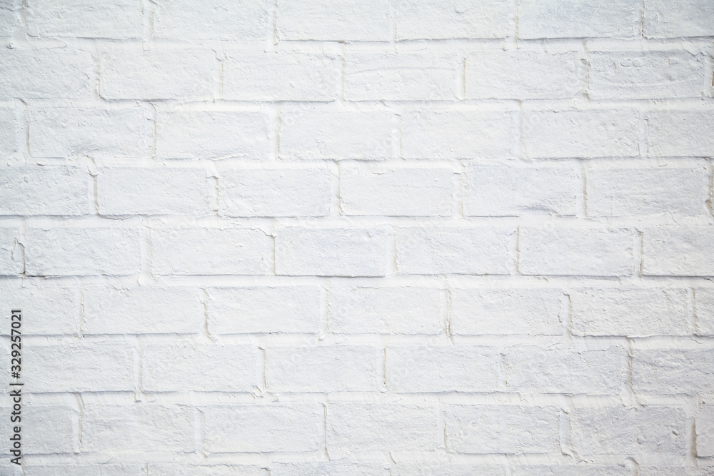 Naklejka premium White brick wall texture for background