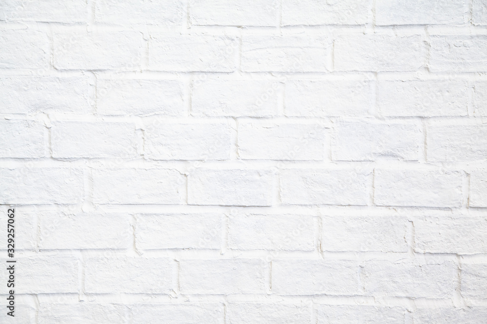 Fototapeta premium White brick wall texture for background
