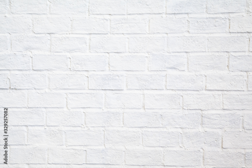 Naklejka premium White brick wall texture for background