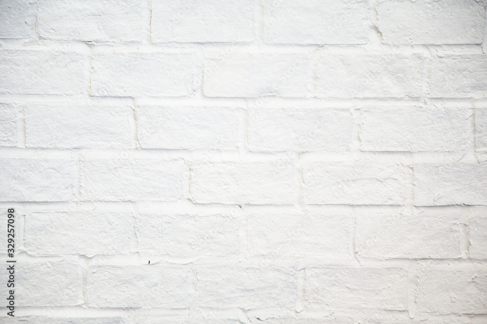 Obraz premium White brick wall texture for background