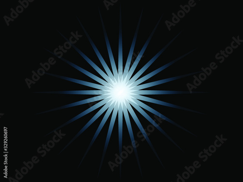 Glowing lights effect, flare, explosion and stars. Special effect isolated on transparent background.Vector illustration EPS10.