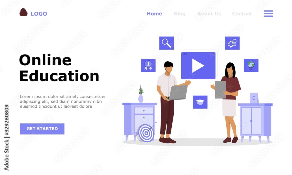Online Education Vector Illustration Concept, Suitable for web landing page, ui, mobile app, editorial design, flyer, banner, and other related occasion Online Education Vector Illustration Concept, Suitable for web landing page, ui, mobile app, editorial design, flyer, banner, and other related occasion
