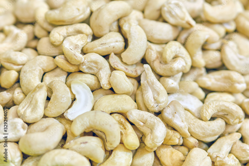 Background and texture of peeled cashew nuts. Background and texture of peeled cashew nuts.