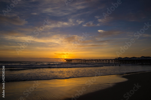 San Diego Sunset (sun inside pier) © Andrew