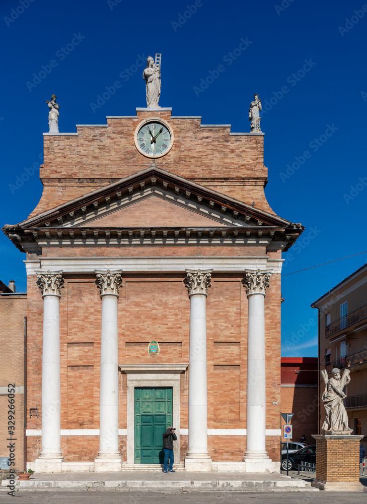church Santa Maria del Pesaro port in Italy
