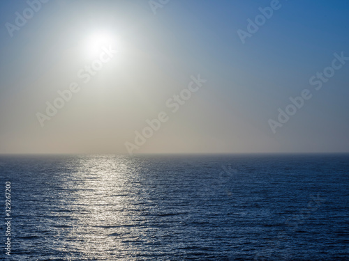 Calm sea at sunset