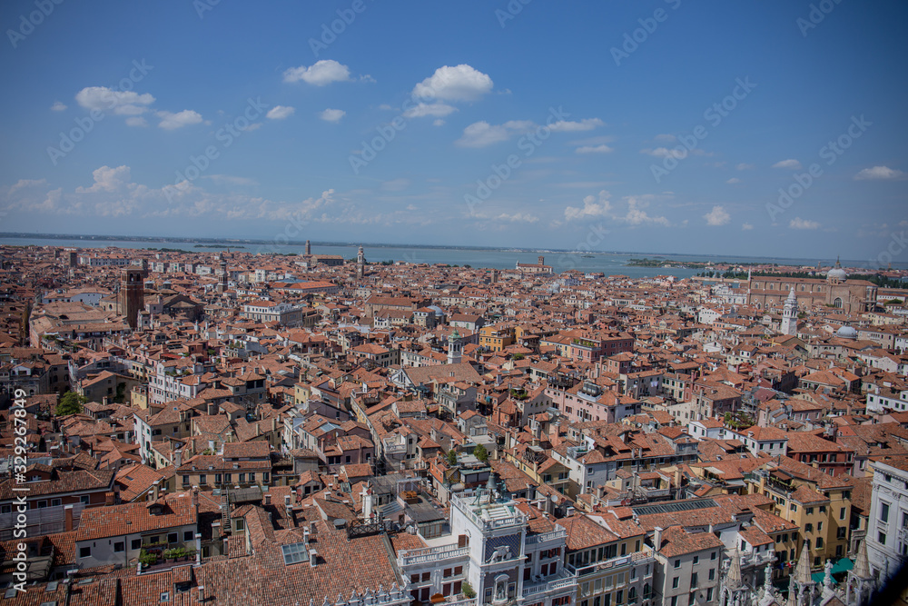 city in venice from above