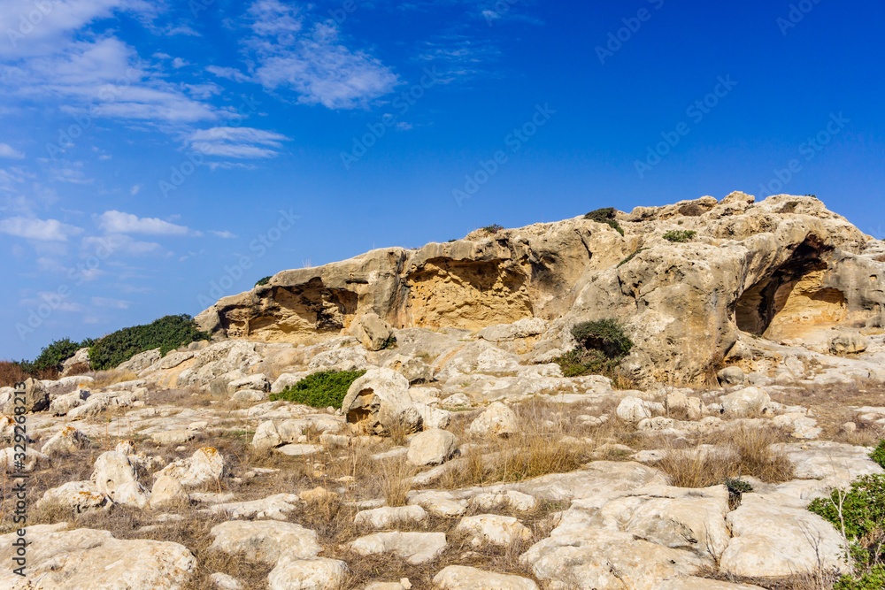 View of Akamas park in Aiya Napa, Cyprus. Ayia Napa coastline.