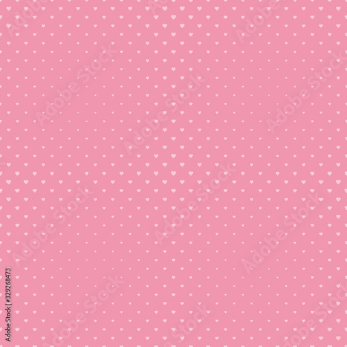 Abstract background texture. Dot and heart shape seamless pattern. Vector illustration polka style, minimalism wallpaper, flyer, cover, design. Bubble circle geometric ornament, decorative element