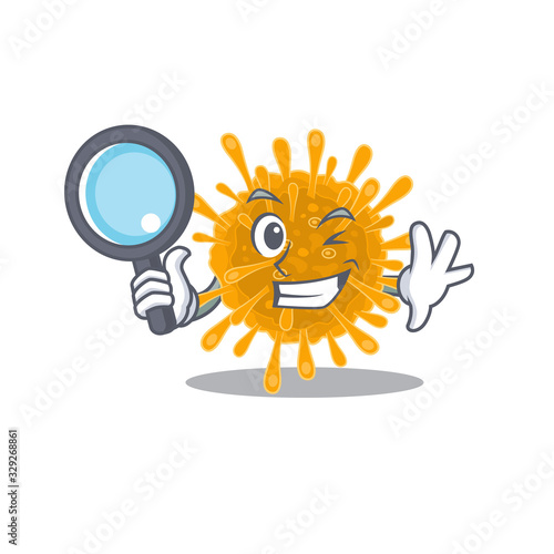 Coronaviruses in Smart Detective picture character design