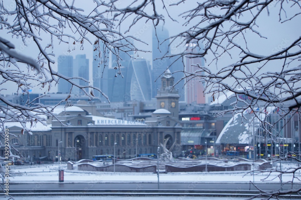 Moscow winter snow Moscowcity Moscow-city