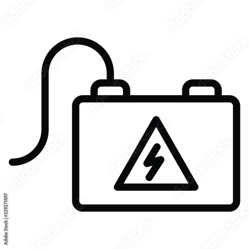 Electrical High Voltage Oil Filled Capacitors  Vector Icon design,