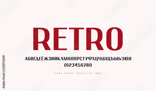 Cyrillic sans serif font