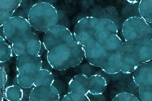 design modern light blue a lot of organic cells digitally made backdrop illustration photo