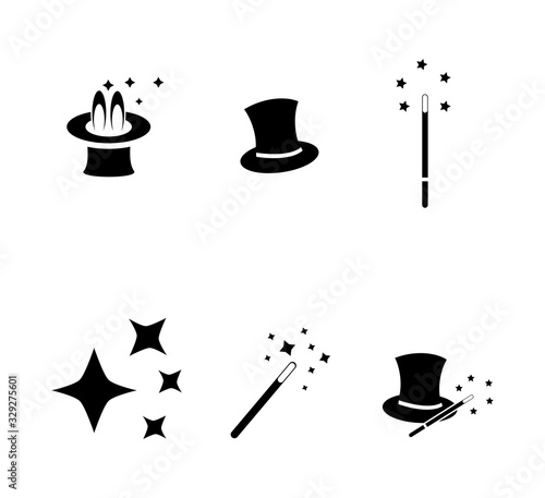 Magic icon vector logo design template