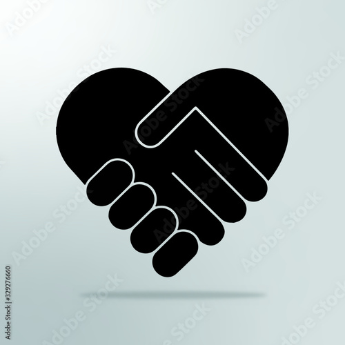 Shaking hands is a symbol of greeting and business partnership. handshake Icon. partnership, meeting