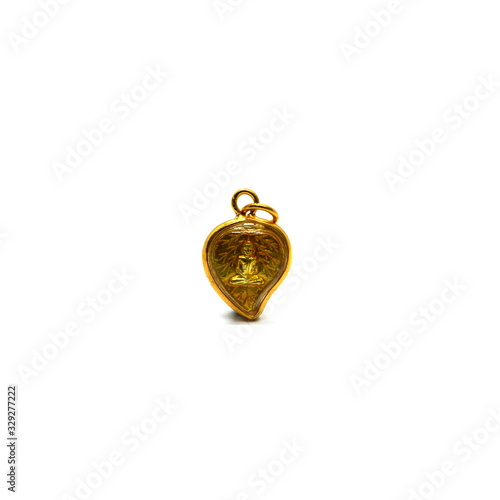 small thai buddha image used as amulets pendant,thai amulet on white image background