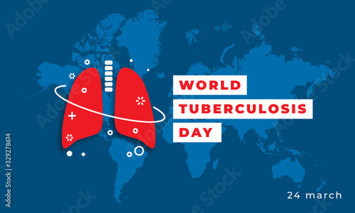 Vector illustration of a lungs for World Tuberculosis Day.