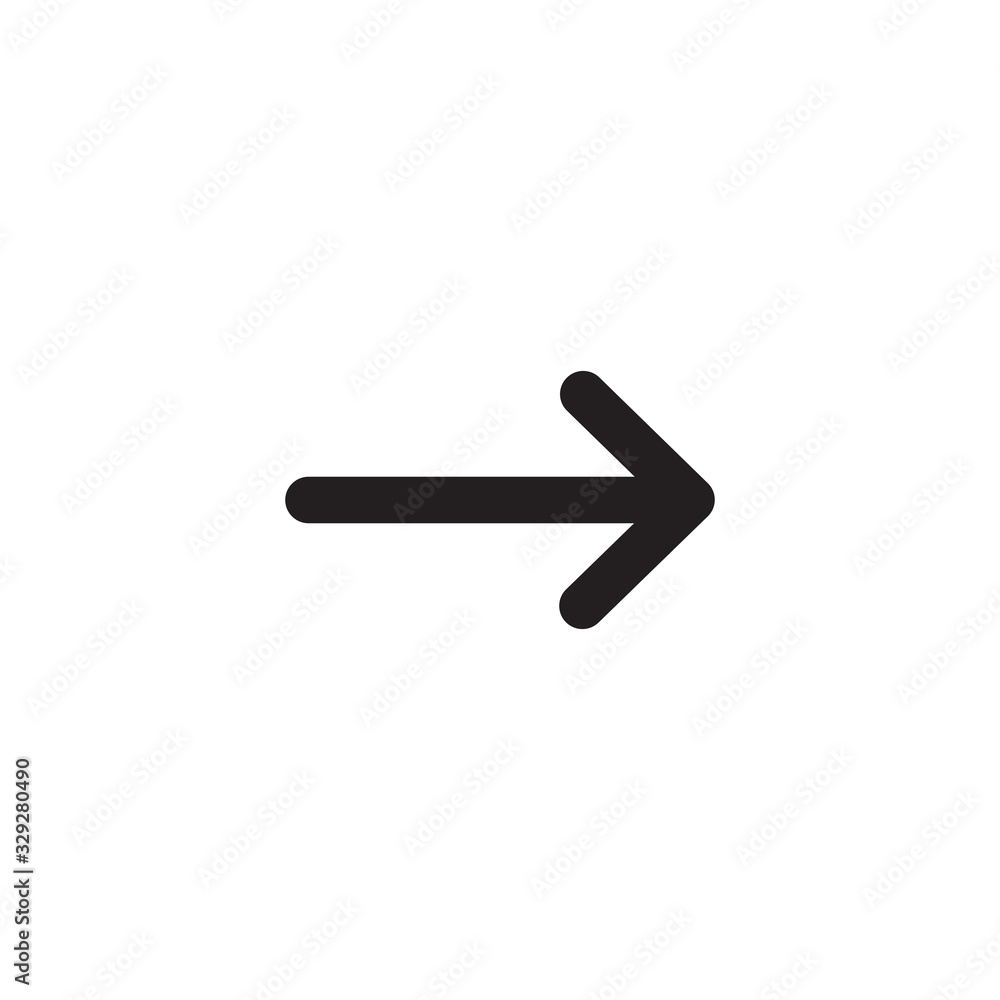 Simple arrow right flat icon design vector Simple arrow right flat icon design vector