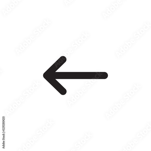 Simple arrow left flat icon design vector