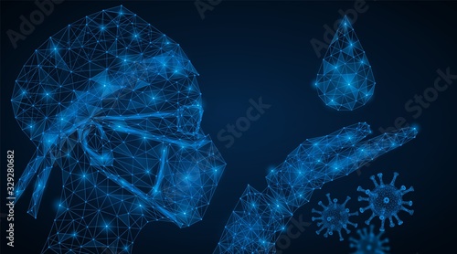 Protecting your face and hands from germs and viruses. Wash your hands to get rid of dirt and germs. 