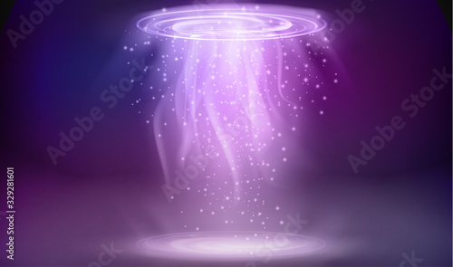 Teleport light effects vector illustration