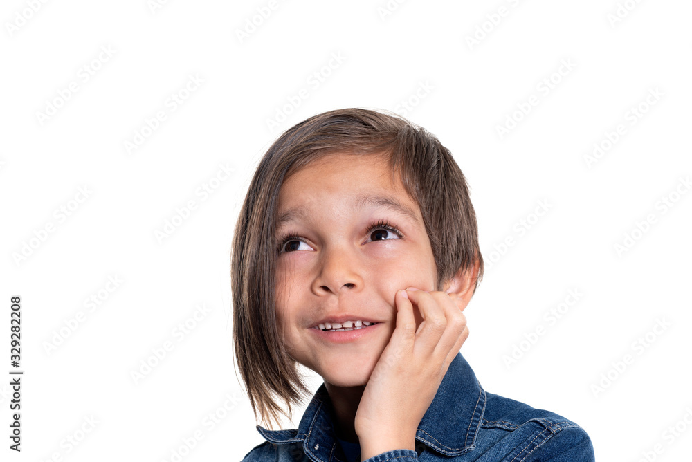 smiling little boy on white background smiling little boy on white background