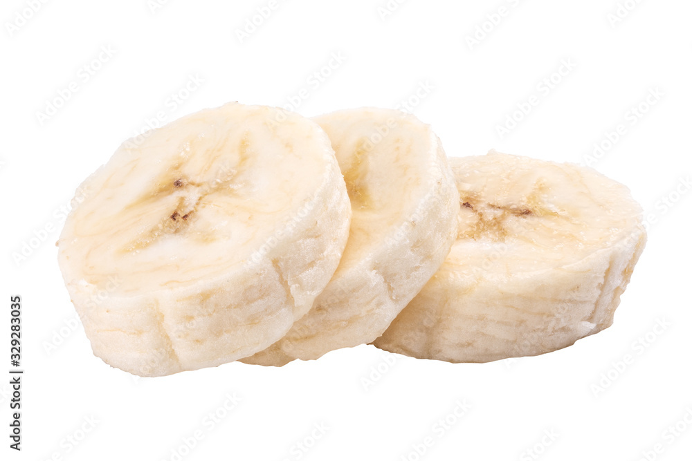 Banana isolated on white background. Clipping path