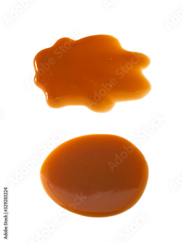 caramel sauce isolated on white background